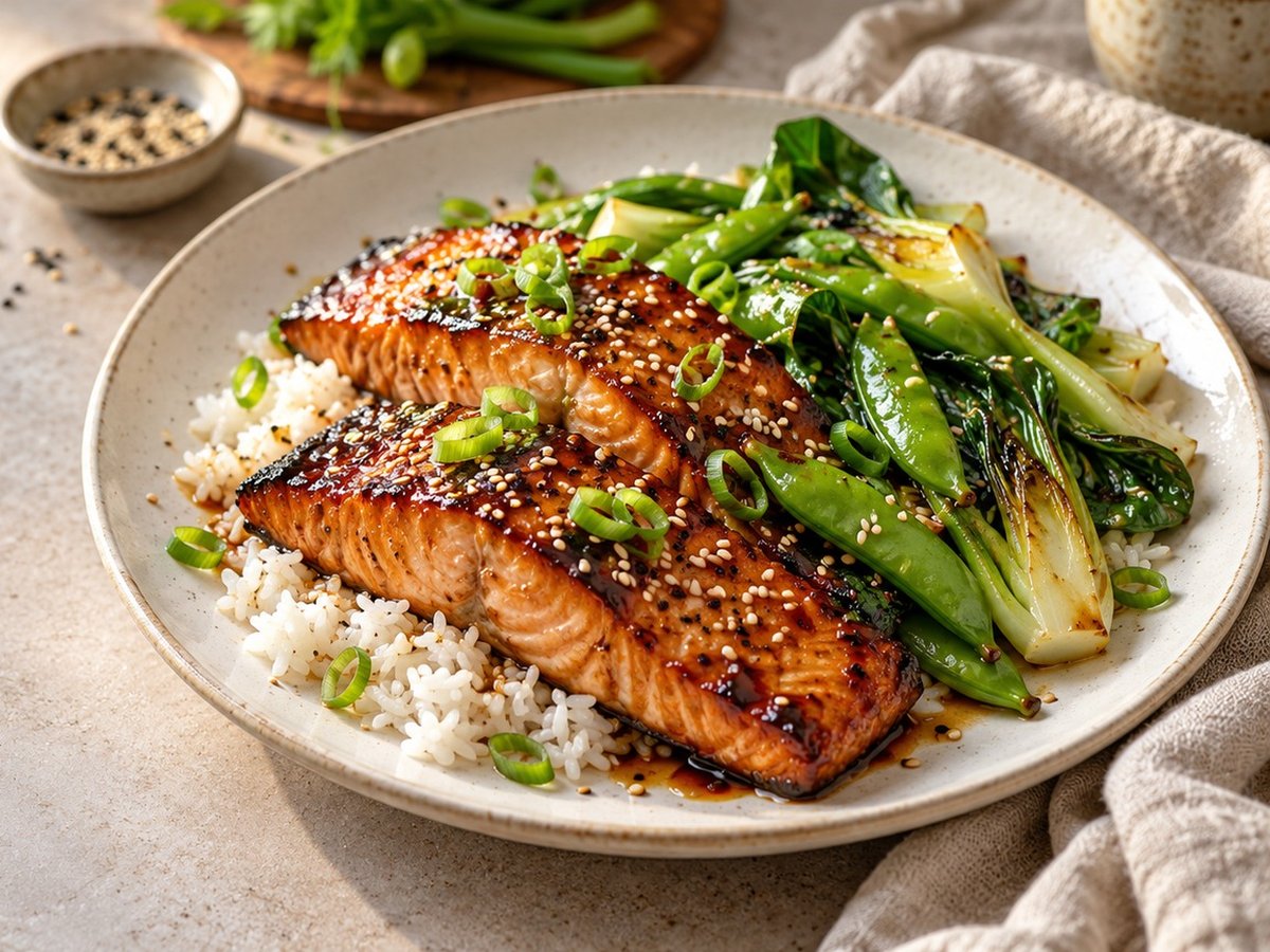 Zalm in gember-sojamarinade